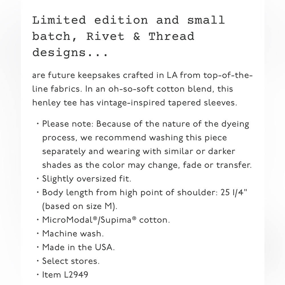 Rivet & Thread Henley Tee - image 4